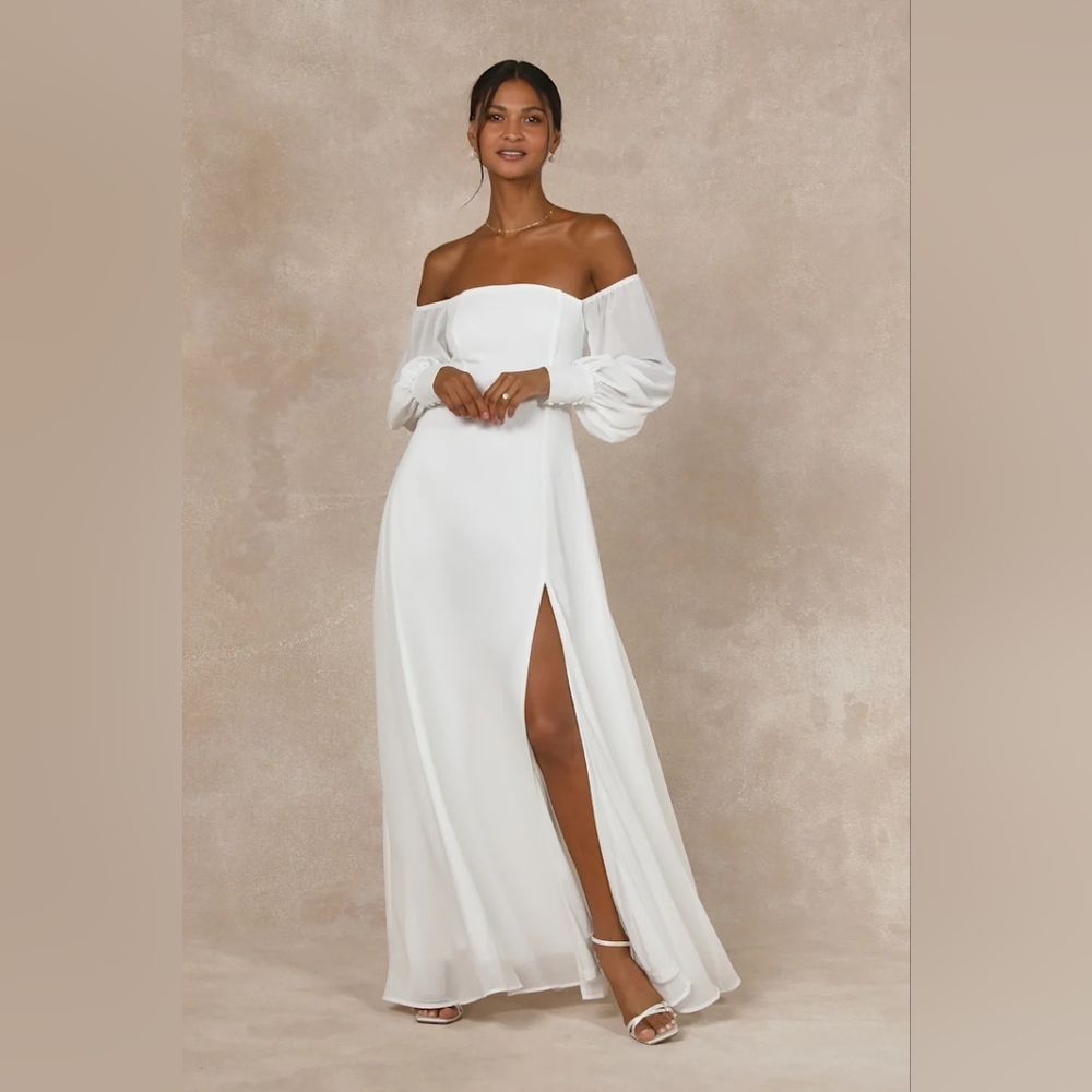 Lulu's Elegant White Maxi Dress - Picture 2 of 9